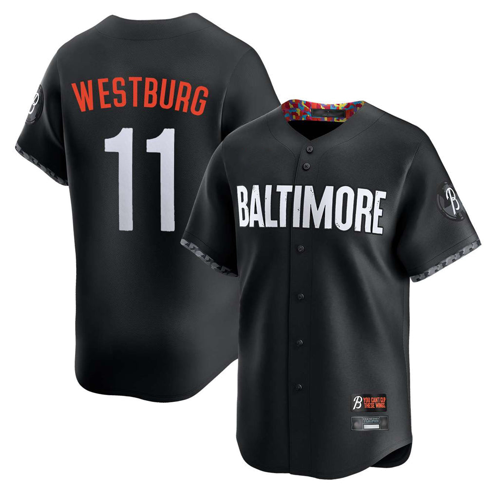 Arlishia B.Orioles #11 Jordan Westburg Player Black City Connect Limited Home Game Stitched Jerseys