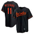 Arlishia B.Orioles #11 Jordan Westburg Player Black Home Game Stitched Jerseys