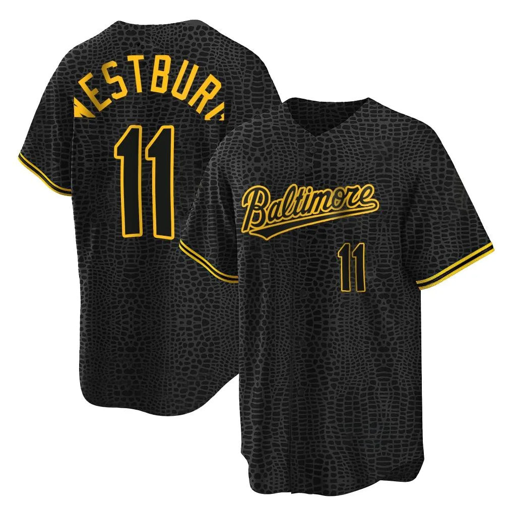 Arlishia B.Orioles #11 Jordan Westburg Player Black Snake Skin City Home Game Stitched Jerseys