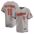 Arlishia B.Orioles #11 Jordan Westburg Player Gray Limited Home Game Stitched Jerseys