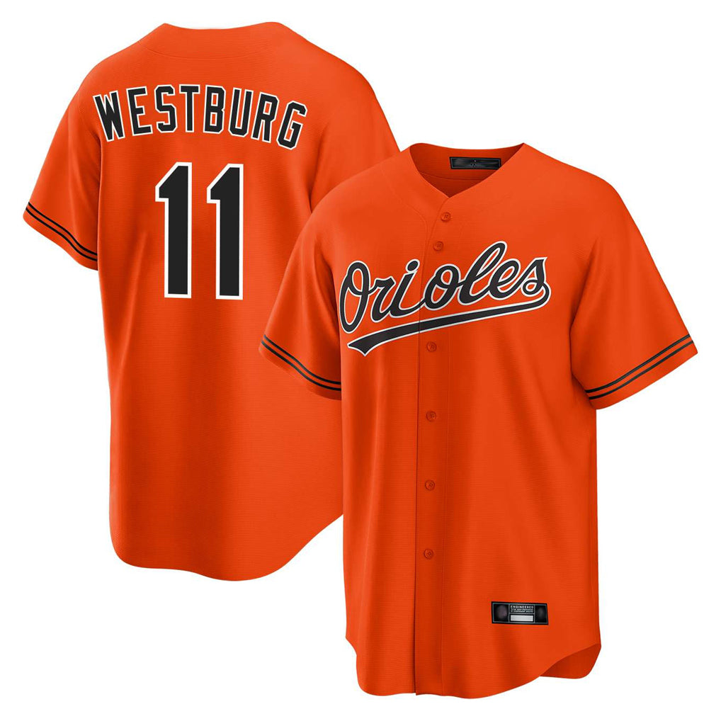 Arlishia B.Orioles #11 Jordan Westburg Player Orange Home Game Stitched Jerseys