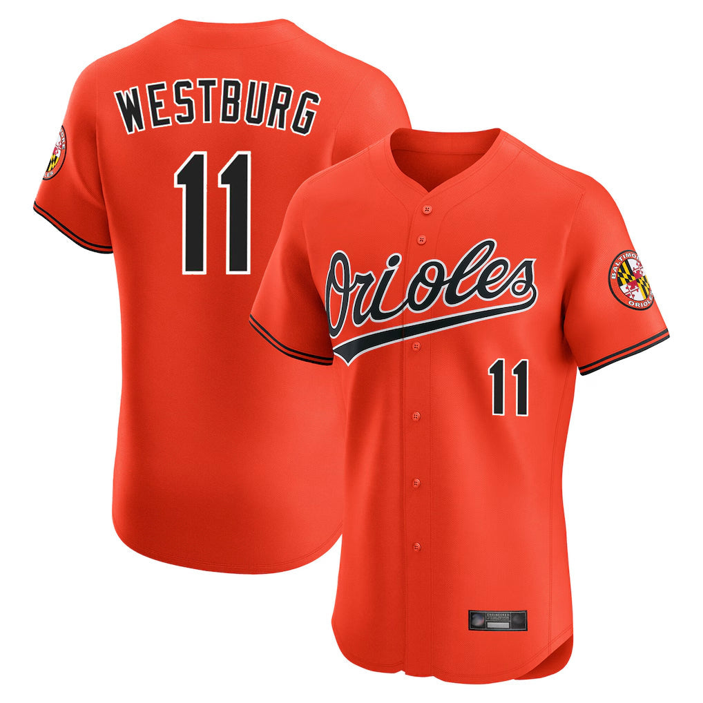 Arlishia B.Orioles #11 Jordan Westburg Player Orange Limited Elite Home Game Stitched Jerseys