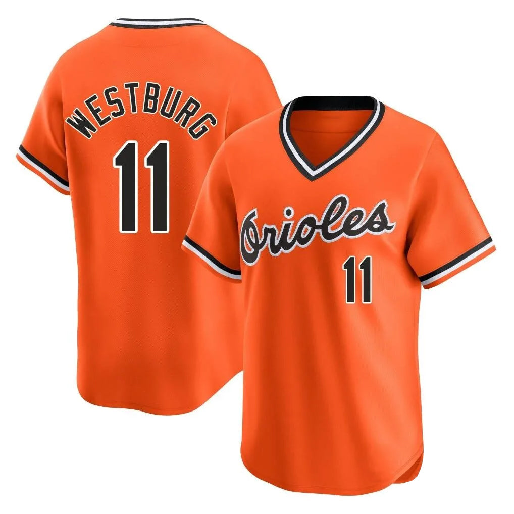 Arlishia B.Orioles #11 Jordan Westburg Player Orange T-shirt Limited Home Game Stitched Jerseys