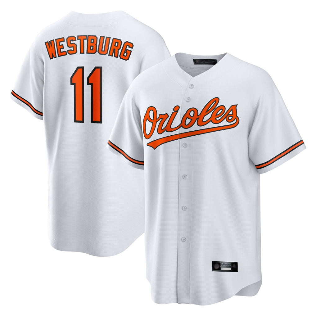 Arlishia B.Orioles #11 Jordan Westburg Player White Home Game Stitched Jerseys
