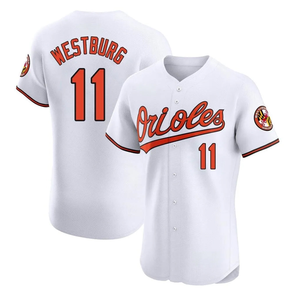 Arlishia B.Orioles #11 Jordan Westburg Player White Limited Elite Home Game Stitched Jerseys