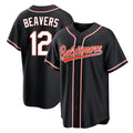 Arlishia B.Orioles #12 Dylan Beavers Player Black Out Home Game Stitched Jerseys
