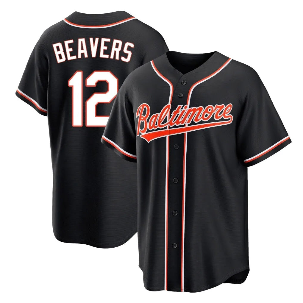 Arlishia B.Orioles #12 Dylan Beavers Player Black Out Home Game Stitched Jerseys