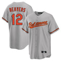 Arlishia B.Orioles #12 Dylan Beavers Player Gray Home Game Stitched Jerseys
