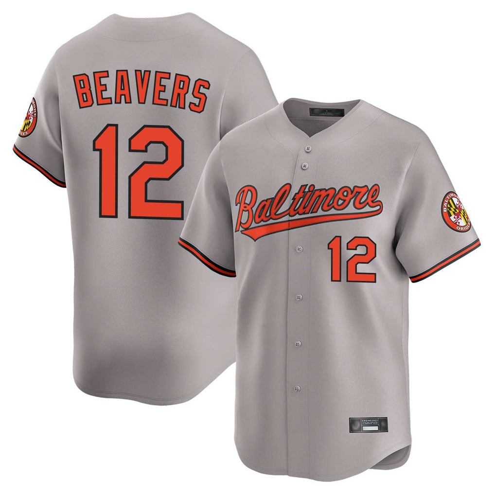 Arlishia B.Orioles #12 Dylan Beavers Player Gray Limited Home Game Stitched Jerseys