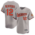 Arlishia B.Orioles #12 Dylan Beavers Player Gray Limited Home Game Stitched Jerseys