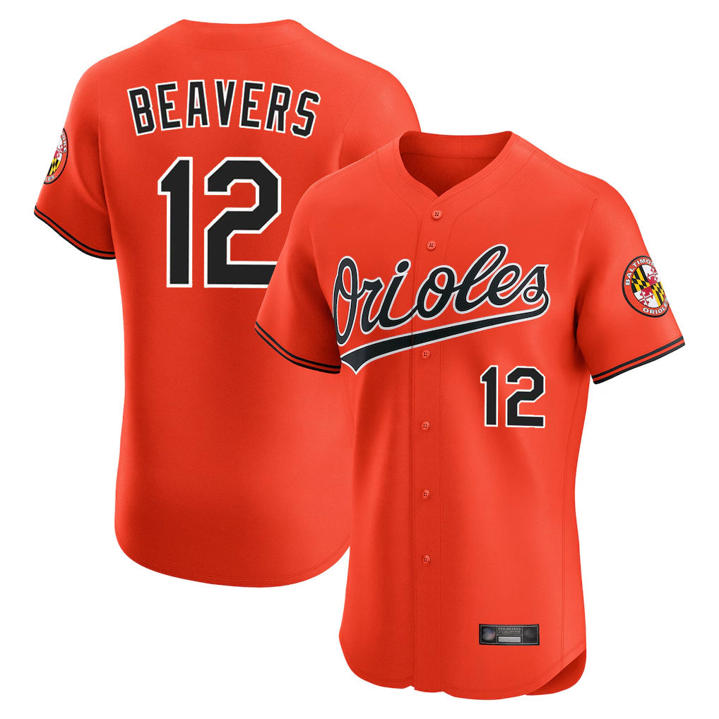Arlishia B.Orioles #12 Dylan Beavers Player Orange Limited Elite Home Game Stitched Jerseys