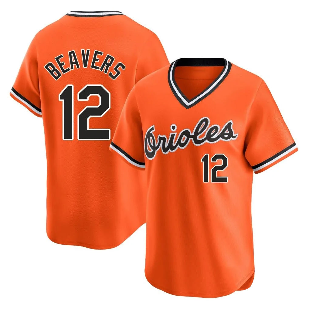 Arlishia B.Orioles #12 Dylan Beavers Player Orange T-shirt Limited Home Game Stitched Jerseys