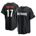 Arlishia B.Orioles #17 Colton Cowser Player Black City Connect Home Game Stitched Jerseys