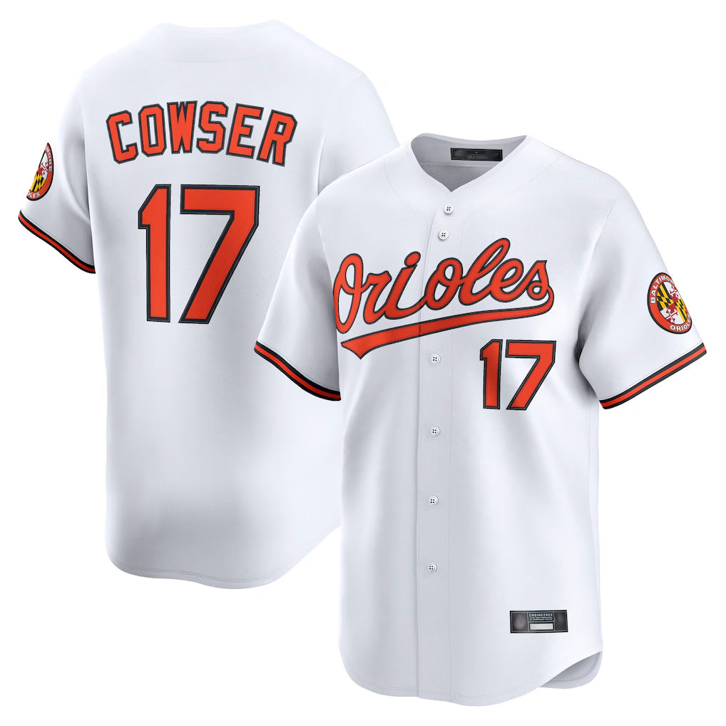Arlishia B.Orioles #17 Colton Cowser Player White Limited Home Game Stitched Jerseys