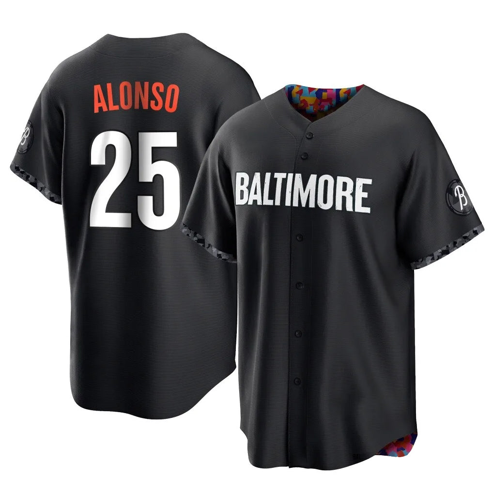 Arlishia B.Orioles #25 Pete Alonso Player Black City Connect Home Game Stitched Jerseys