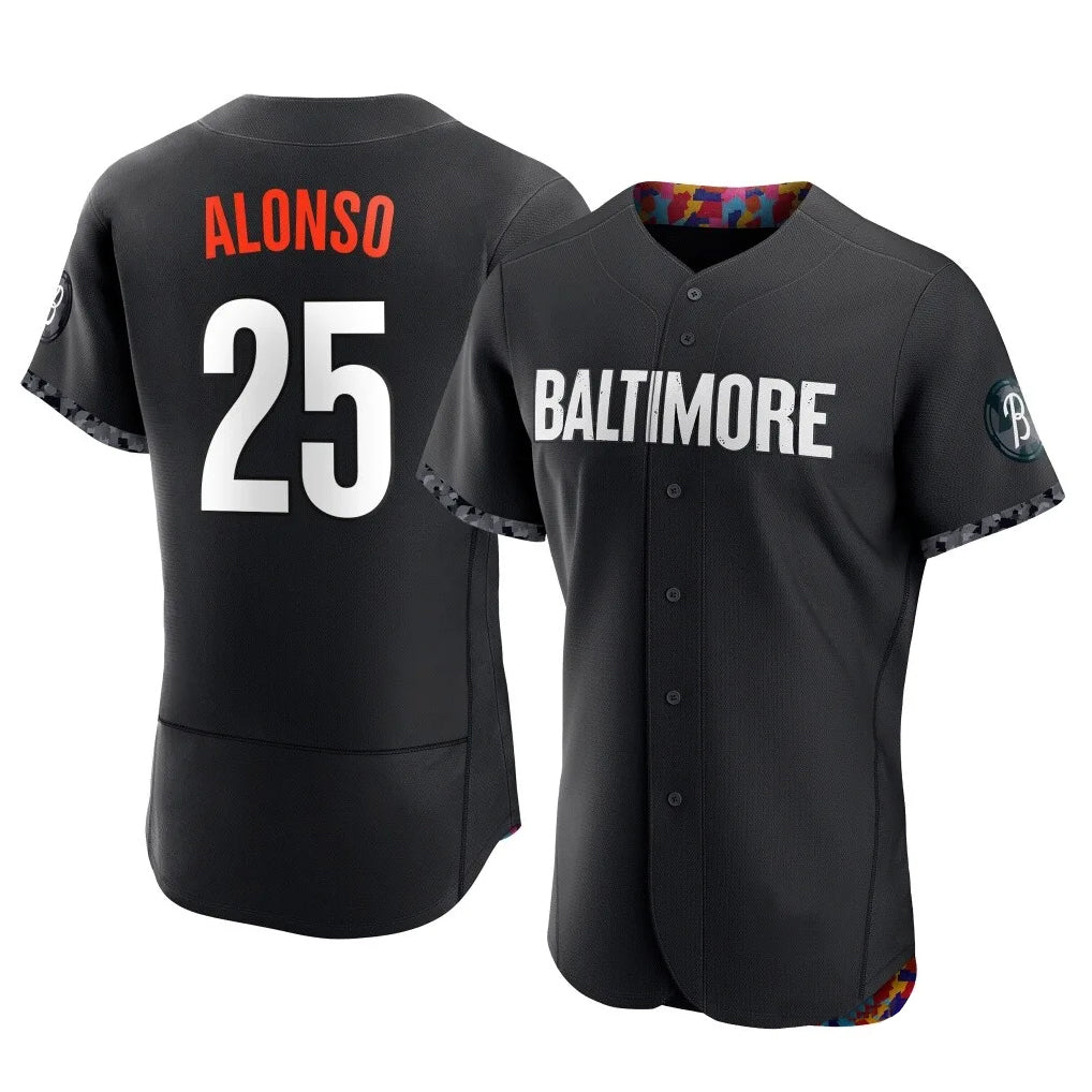 Arlishia B.Orioles #25 Pete Alonso Player Black City Connect Limited Elite Home Game Stitched Jerseys