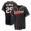 Arlishia B.Orioles #25 Pete Alonso Player Black Out Home Game Stitched Jerseys