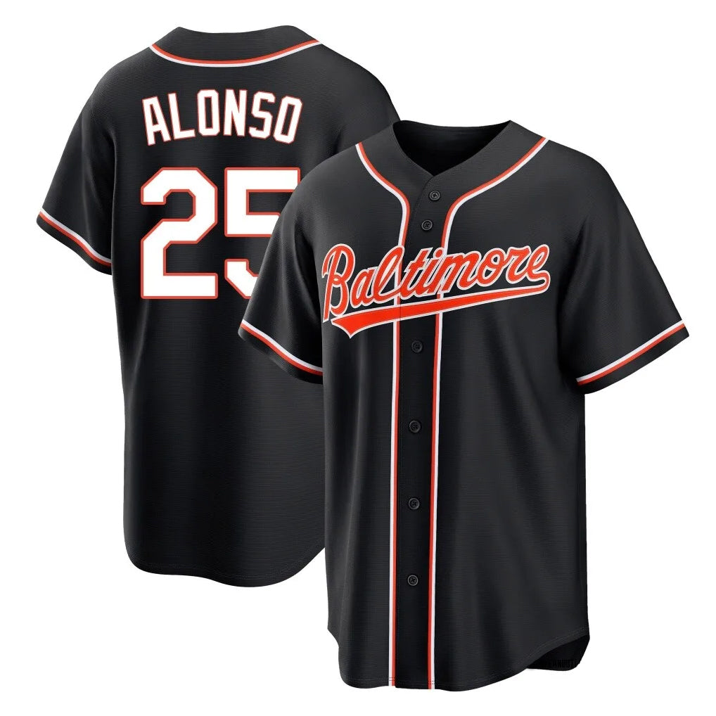 Arlishia B.Orioles #25 Pete Alonso Player Black Out Home Game Stitched Jerseys