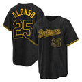 Arlishia B.Orioles #25 Pete Alonso Player Black Snake Skin City Home Game Stitched Jerseys