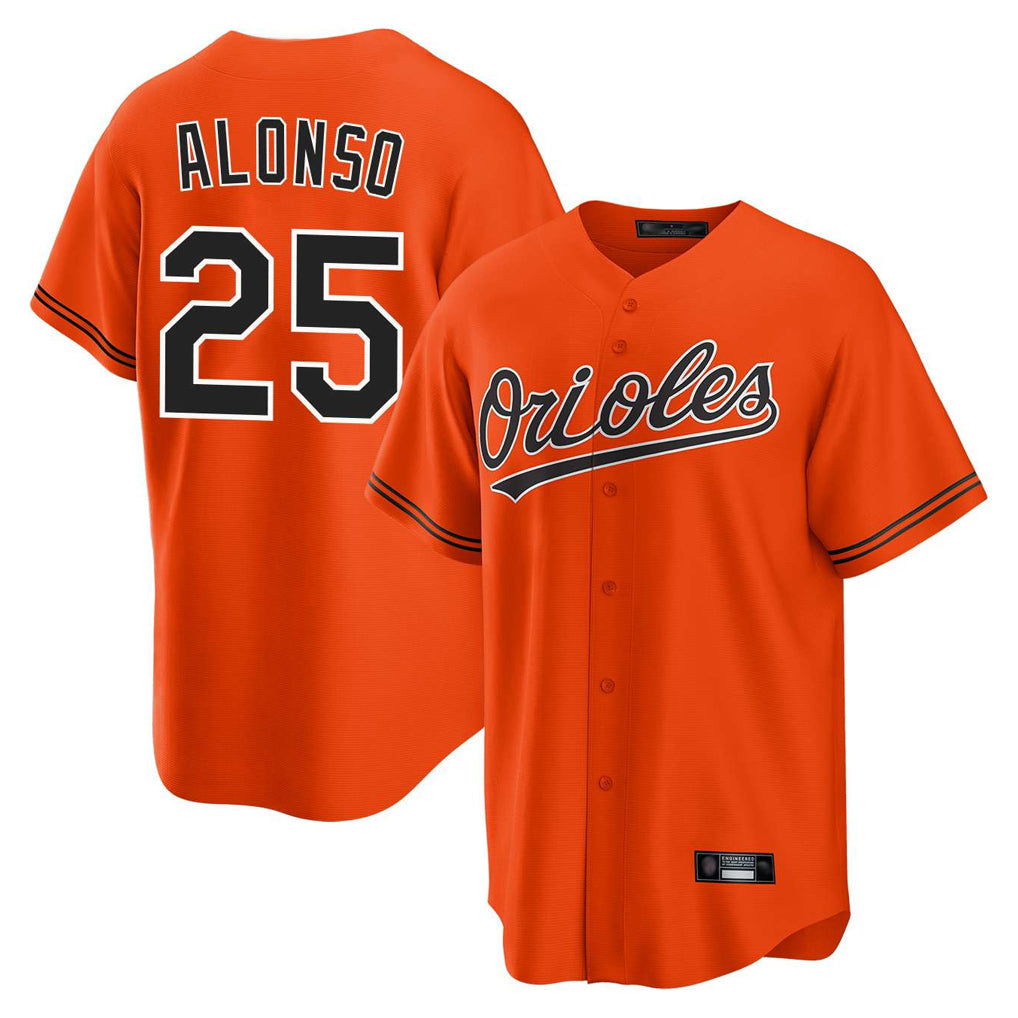Arlishia B.Orioles #25 Pete Alonso Player Orange Home Game Stitched Jerseys