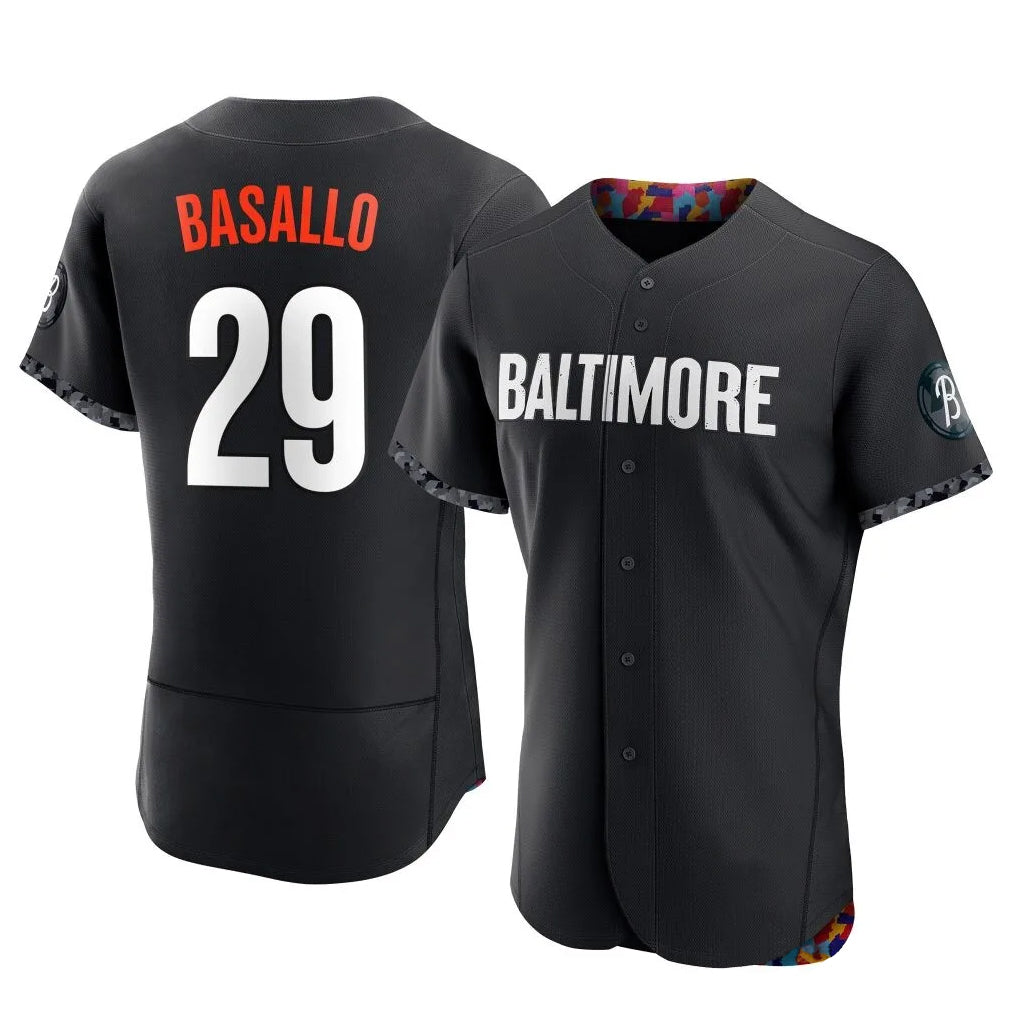 Arlishia B.Orioles #29 Samuel Basallo Player Black City Connect Limited Elite Home Game Stitched Jerseys