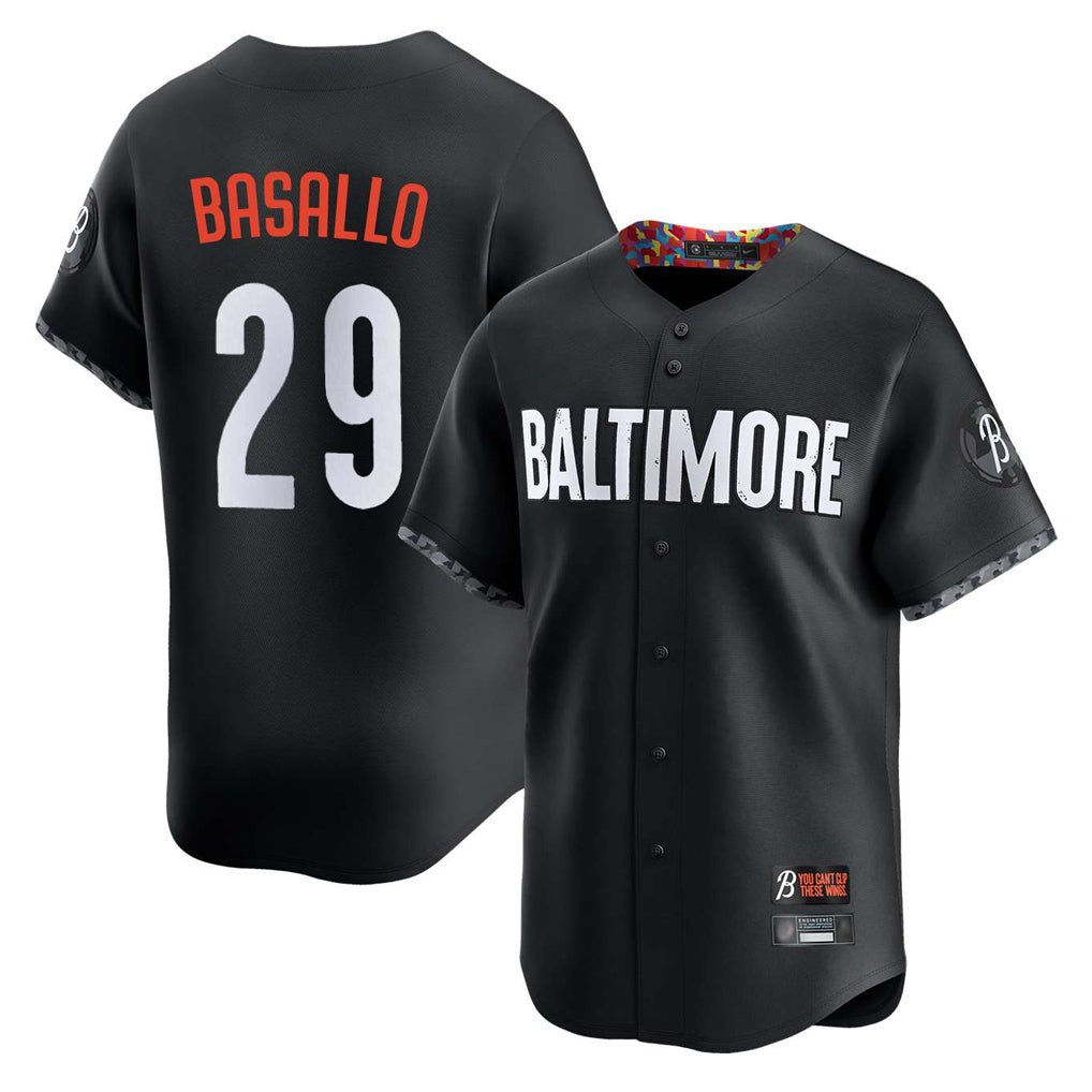 Arlishia B.Orioles #29 Samuel Basallo Player Black City Connect Limited Home Game Stitched Jerseys