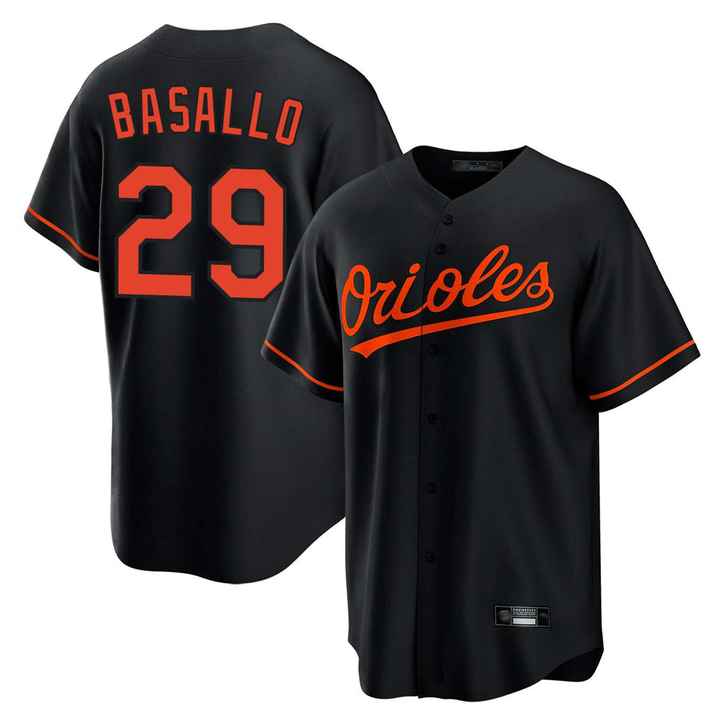 Arlishia B.Orioles #29 Samuel Basallo Player Black Home Game Stitched Jerseys