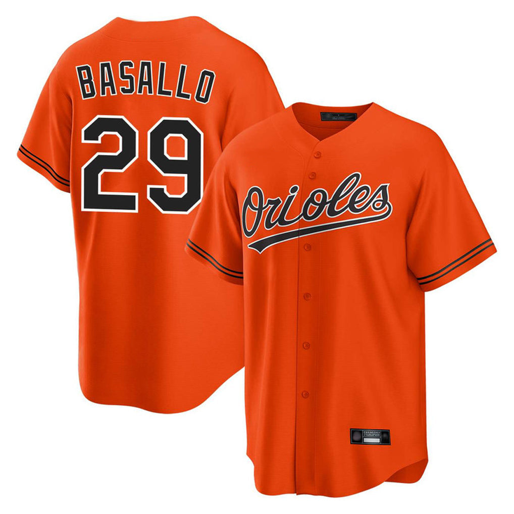 Arlishia B.Orioles #29 Samuel Basallo Player Orange Home Game Stitched Jerseys