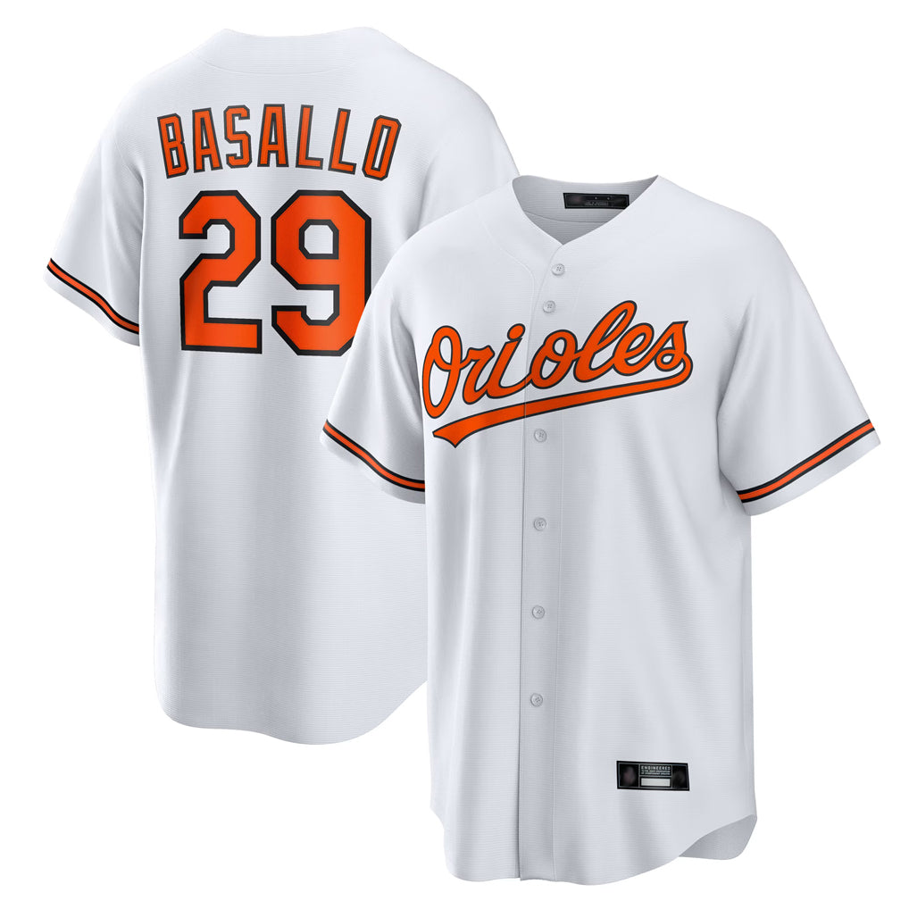 Arlishia B.Orioles #29 Samuel Basallo Player White Home Game Stitched Jerseys