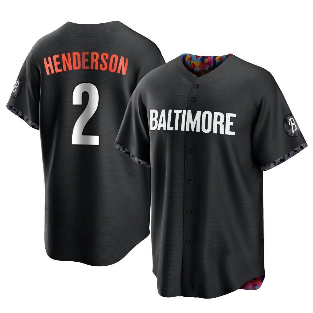 Arlishia B.Orioles #2 Gunnar Henderson Player Black City Connect Home Game Stitched Jerseys