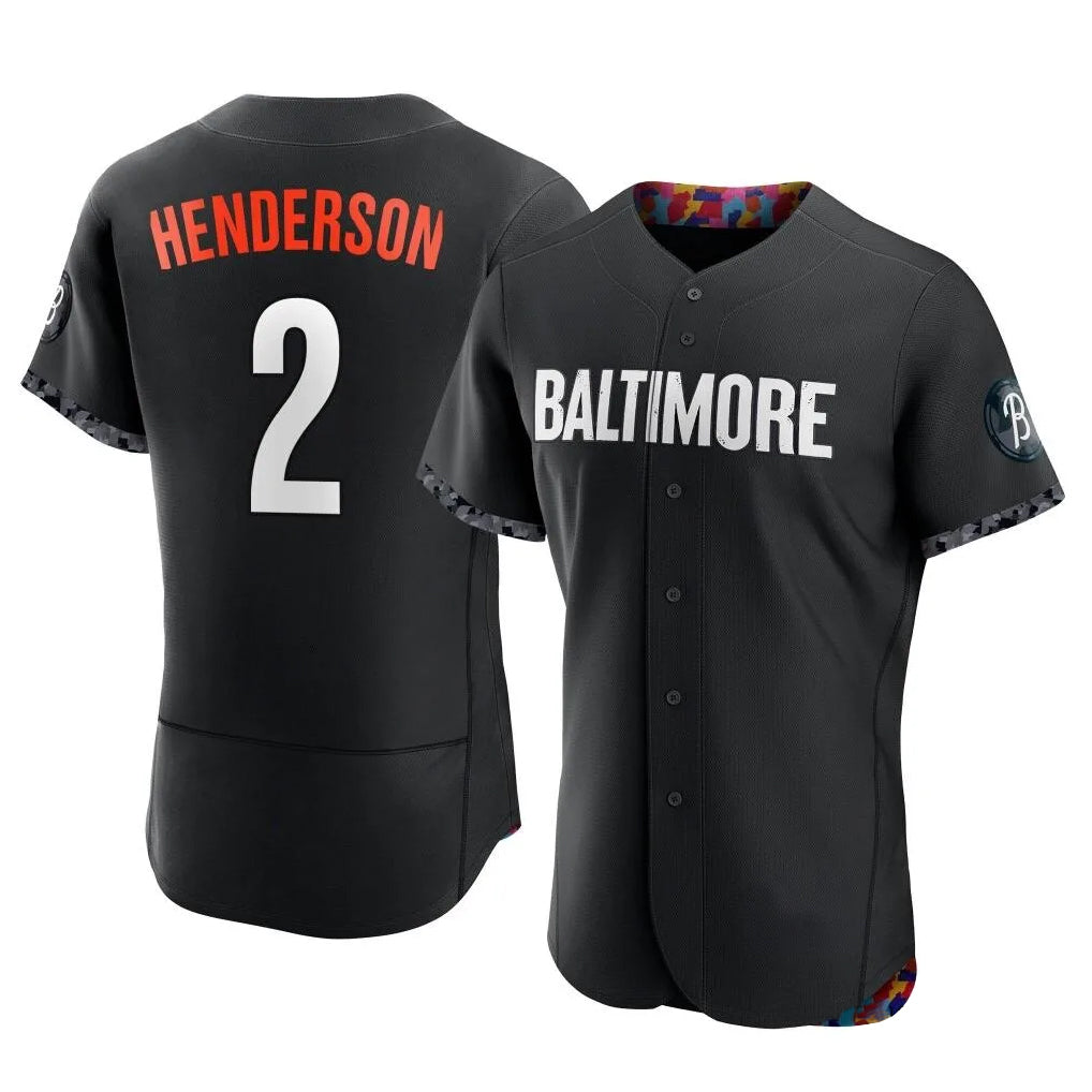 Arlishia B.Orioles #2 Gunnar Henderson Player Black City Connect Limited Elite Home Game Stitched Jerseys
