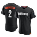 Arlishia B.Orioles #2 Gunnar Henderson Player Black City Connect Limited Elite Home Game Stitched Jerseys