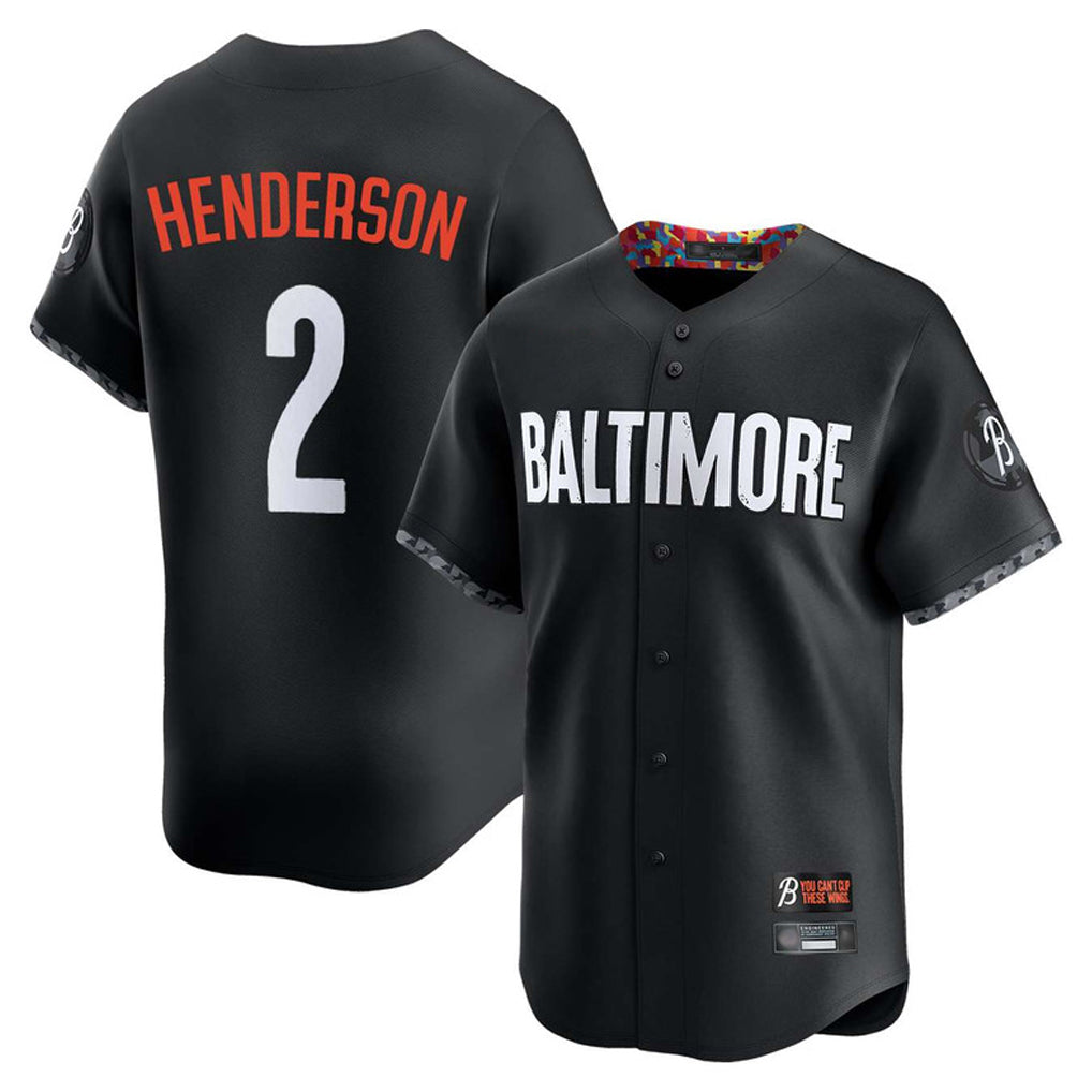 Arlishia B.Orioles #2 Gunnar Henderson Player Black City Connect Limited Home Game Stitched Jerseys