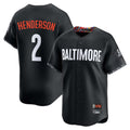 Arlishia B.Orioles #2 Gunnar Henderson Player Black City Connect Limited Home Game Stitched Jerseys