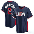Arlishia B.Orioles #2 Gunnar Henderson Player Navy USA 2026 World Classic Home Game Stitched Jerseys