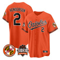 Arlishia B.Orioles #2 Gunnar Henderson Player Orange 30th Anniversary of 2131 Home Game Stitched Jerseys