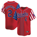 Arlishia B.Orioles #2 Gunnar Henderson Player Red Independence Day Vapor Premier Limited Home Game Stitched Jerseys