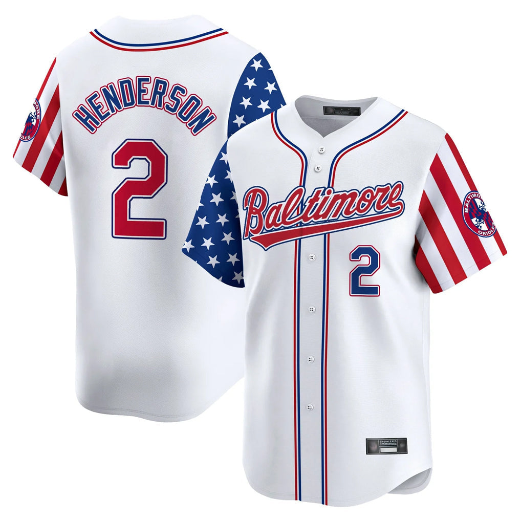 Arlishia B.Orioles #2 Gunnar Henderson Player White Independence Day Vapor Premier Limited Home Game Stitched Jerseys