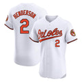 Arlishia B.Orioles #2 Gunnar Henderson Player White Limited Elite Home Game Stitched Jerseys