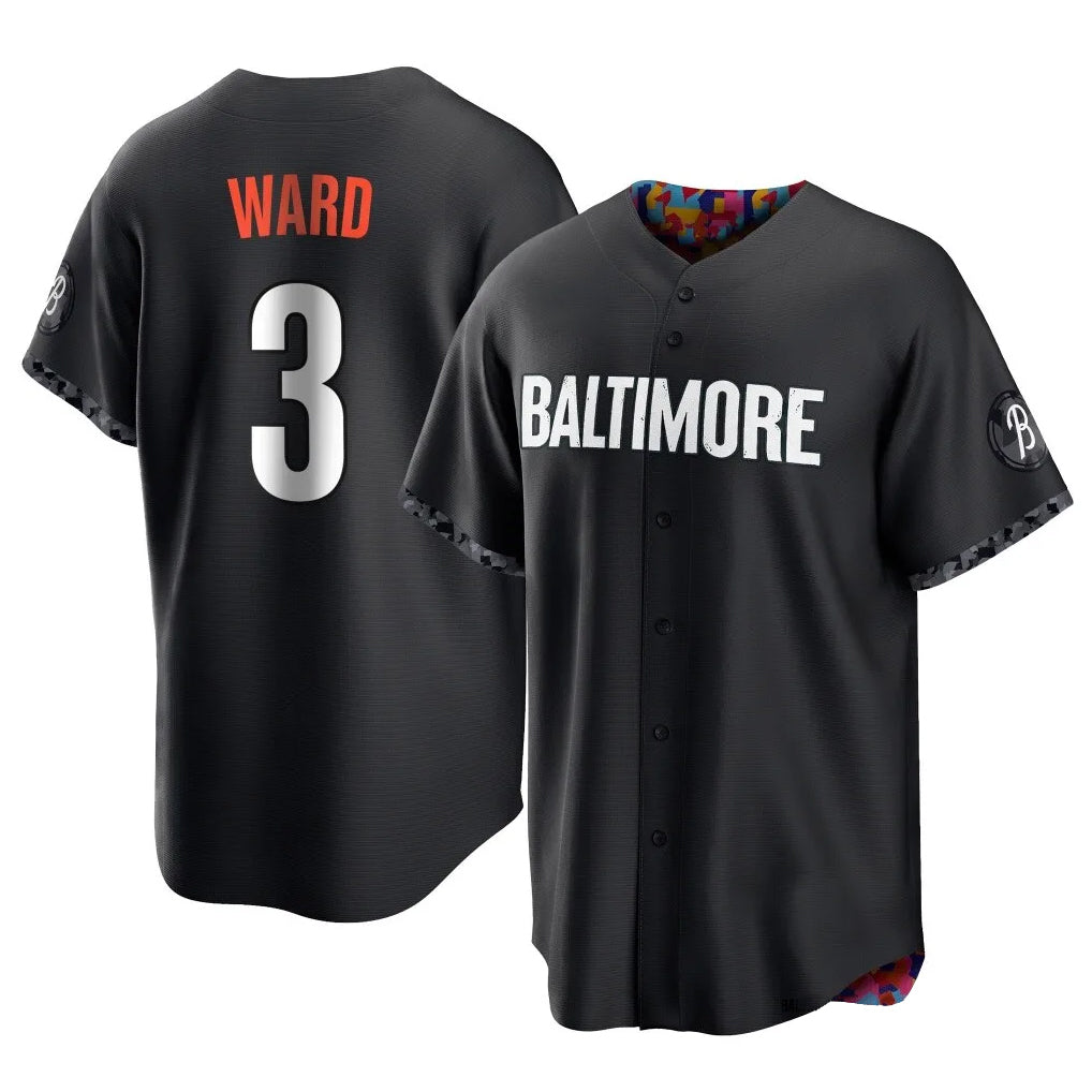 Arlishia B.Orioles #3 Taylor Ward Player Black City Connect Home Game Stitched Jerseys