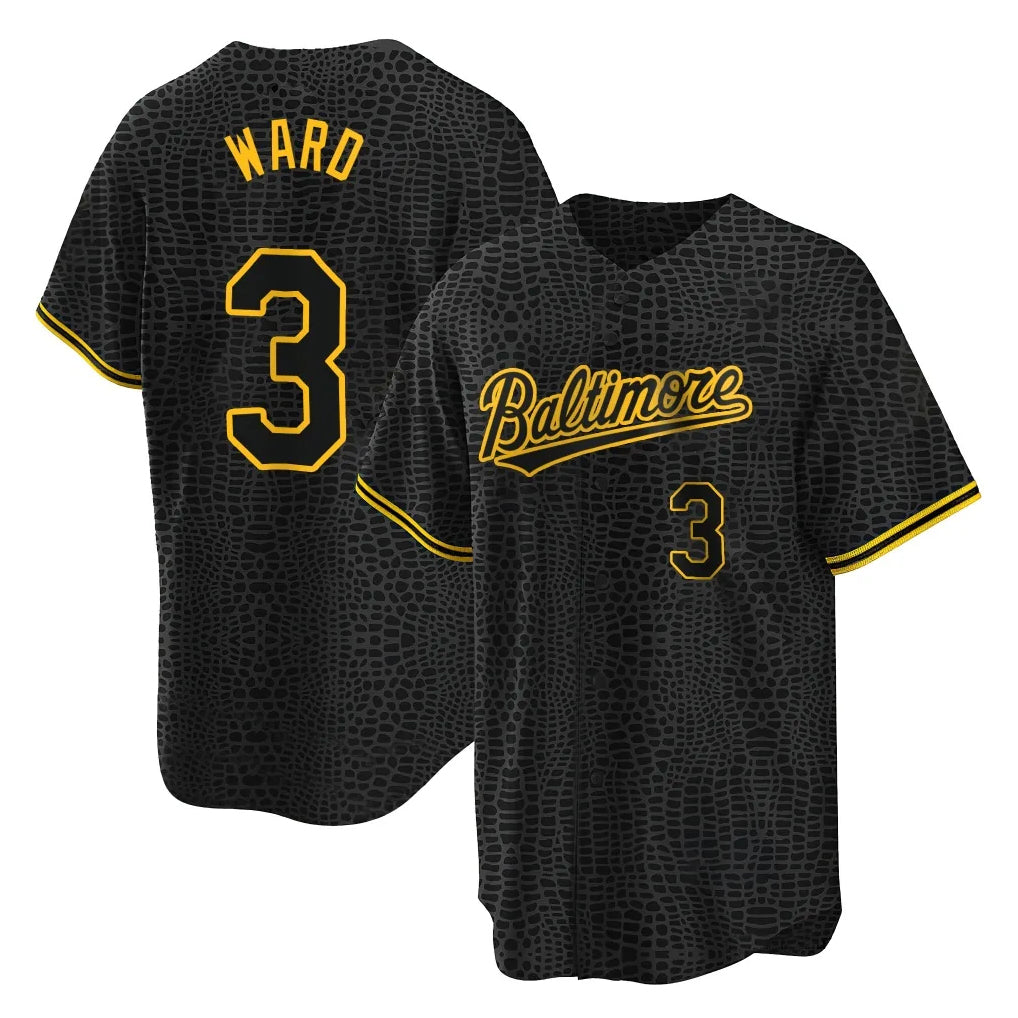 Arlishia B.Orioles #3 Taylor Ward Player Black Snake Skin City Home Game Stitched Jerseys