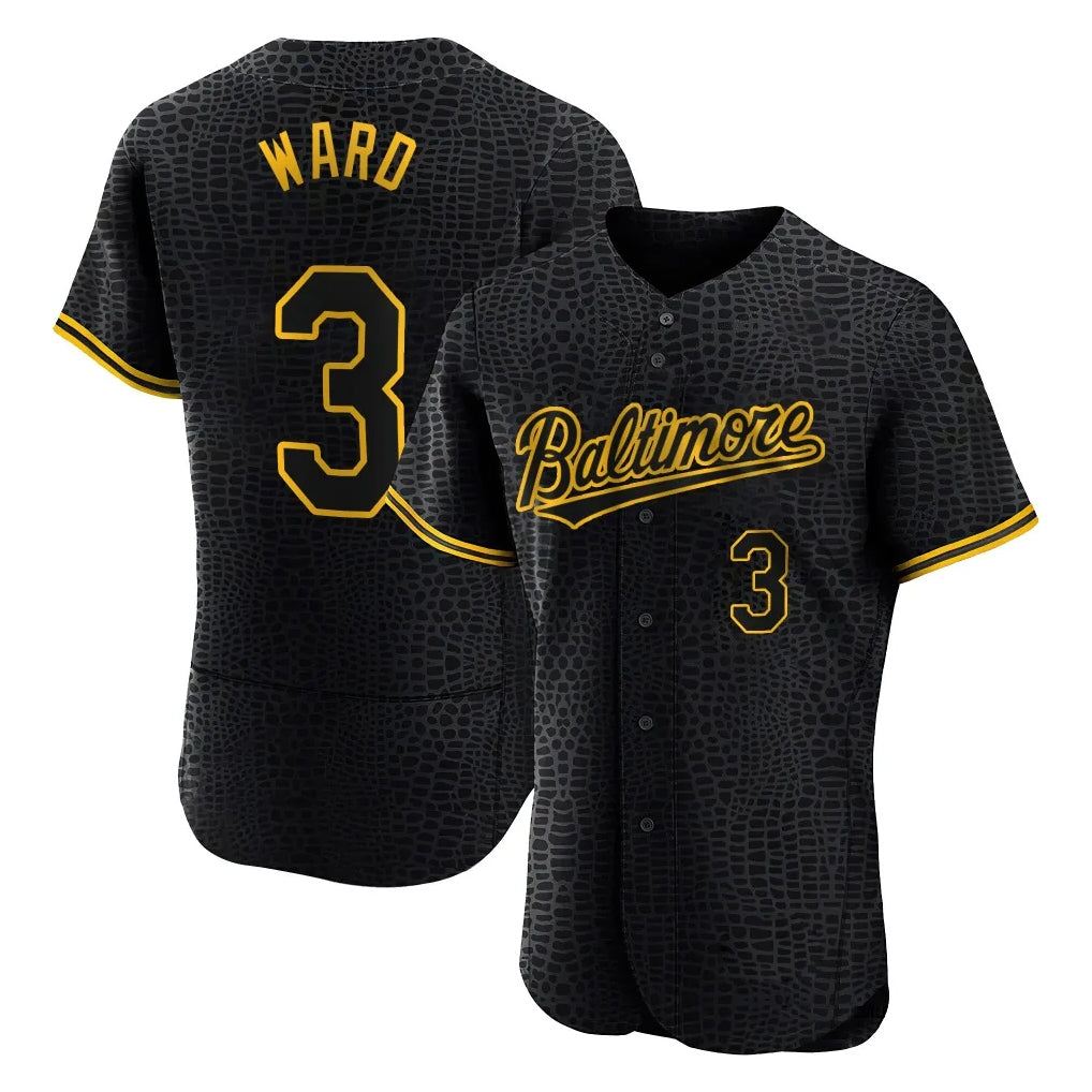 Arlishia B.Orioles #3 Taylor Ward Player Black Snake Skin City Limited Elite Home Stitched Jerseys