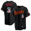 Arlishia B.Orioles #3 Taylor Ward Player Black USA 250 Fourth of July Home Game Stitched Jerseys