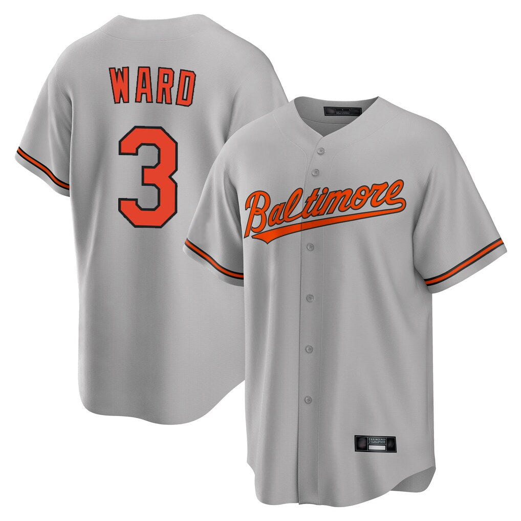 Arlishia B.Orioles #3 Taylor Ward Player Gray Home Game Stitched Jerseys