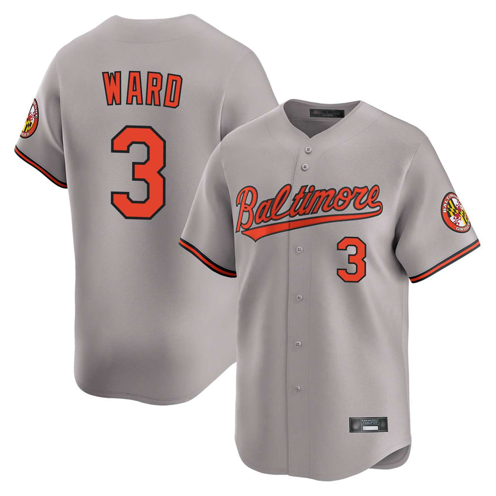Arlishia B.Orioles #3 Taylor Ward Player Gray Limited Home Game Stitched Jerseys