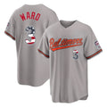 Arlishia B.Orioles #3 Taylor Ward Player Gray USA 250 Fourth of July Home Game Stitched Jerseys