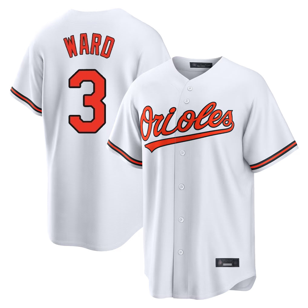 Arlishia B.Orioles #3 Taylor Ward Player White Home Game Stitched Jerseys