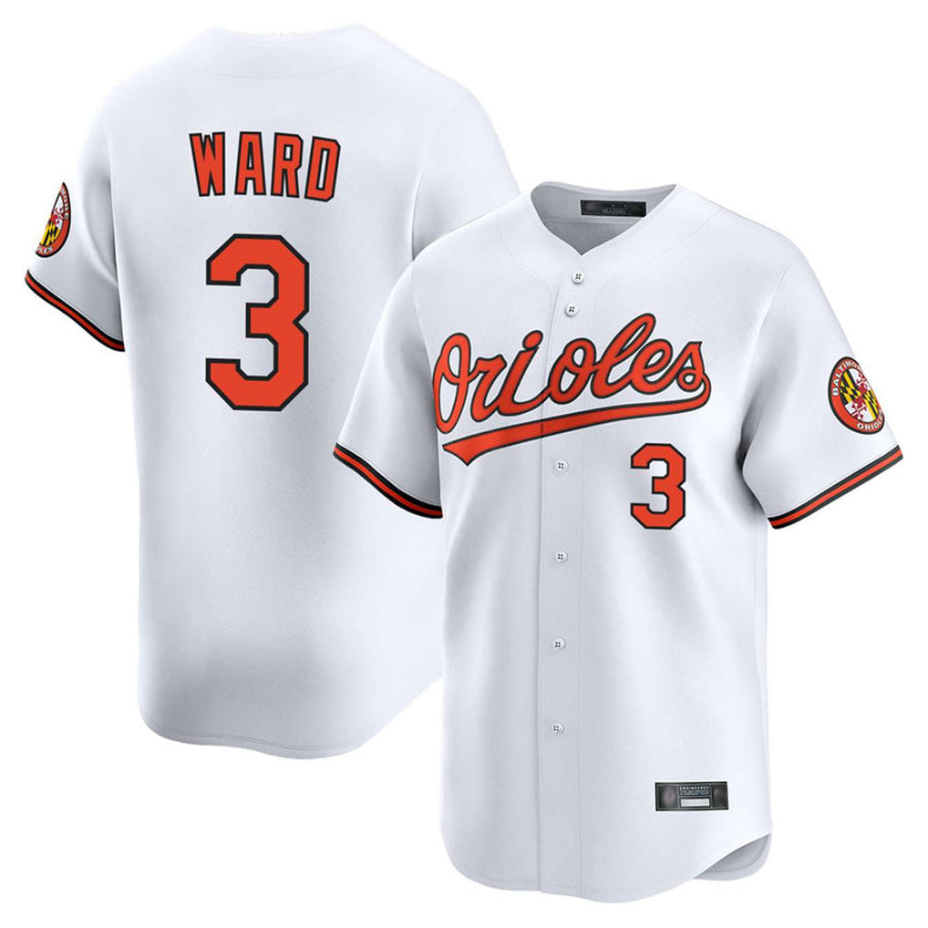Arlishia B.Orioles #3 Taylor Ward Player White Limited Home Game Stitched Jerseys