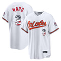 Arlishia B.Orioles #3 Taylor Ward Player White USA 250 Fourth of July Home Game Stitched Jerseys