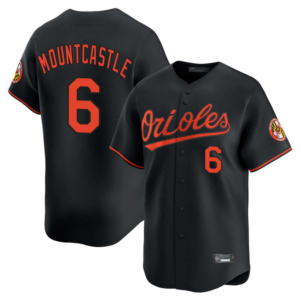 Arlishia B.Orioles #6 Ryan Mountcastle Player Black Limited Home Game Stitched Jerseys